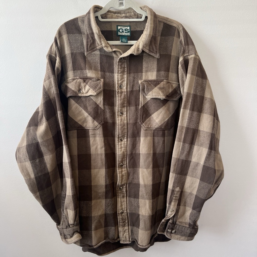 Gander Mountain Guide Series Shacket Men's‎ 3XLT Long Sleeve Plaid Button Up GUC